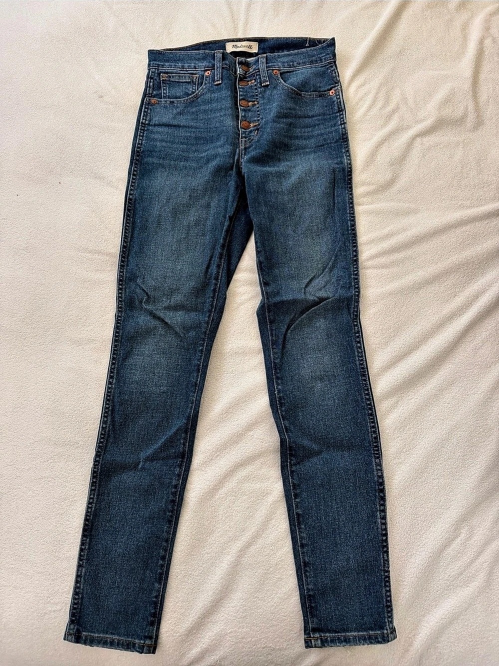 Madewell 10" High-Rise Skinny Jeans: Button-Front Edition Blue Size 2